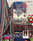 AL Zohaib AZ 1287 A Pure Cotton Print  With Heavy Embrodairy Patches Work Pakistani Suits