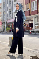 Modesty Comfort Wear Cy Fabric Black Cord Set