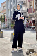 Modesty Comfort Wear Cy Fabric Black Cord Set