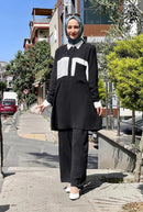 Modesty Comfort Wear Cy Fabric Black Cord Set