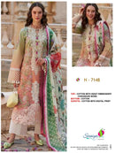 Saniya Trendz 7148 Pure Cotton With Embroidered Work Pakistani Suits