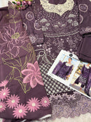 Mehboob Tex Maria B 1668 B Pure Visocse Lawn Heavy Self Embroidery Attached With Laces Work Pakistani Suits