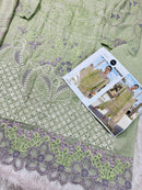 Mehboob Tex Maria B 1668 A Pure Visocse Lawn Heavy Self Embroidery Attached With Laces Work Pakistani Suits