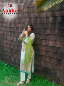 Aasha Designer 1169 Pure Cotton Print With Exclusive Patch Embroidery Work Pakistani Suits