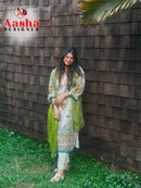 Aasha Designer 1169 Pure Cotton Print With Exclusive Patch Embroidery Work Pakistani Suits