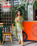 Aasha Designer 1169 Pure Cotton Print With Exclusive Patch Embroidery Work Pakistani Suits