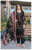 Al Zohaib Az 1180 B Pure Cotton Print With Heavy Embrodairy Patches Work Pakistani Suits