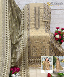 AL Zohaib 1260 Pure Cotton Print With Heavy Self Work Pakistani Suits