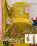 AL Zohaib 1297 Pure Cotton Print With Heavy Embrodairy Patches Work Pakistani Suits