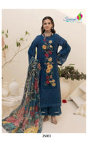 Saniya Trendz Zaria 25004 Pure Cotton With Embroidered Work Pakistani Suits