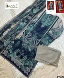 Hazzel 0325 Pure Cotton Printed And Embroidery Patches Work Pakistani Suits