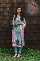 Aasha Designer 1032 Pure Cotton Print With Heavy Embroidery Exclusive Patch Work Pakistani Suits