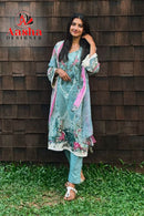 Aasha Designer 1032 Pure Cotton Print With Heavy Embroidery Exclusive Patch Work Pakistani Suits