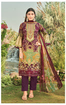 Al Zohaib Az 1155 Pure Cotton Print  With Self Work Pakistani Suits