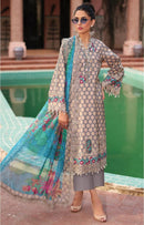 AL Zohaib Az 1290 Pure Cotton Print With Heavy Embrodairy Patches Work Pakistani Suits