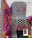 AL Zohaib Az 1291 Pure Cotton Print With Heavy Embrodairy Patches Work Pakistani Suits