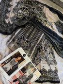 Mehboob Tex 1613 Pure Viscose Maslin Digital Print With Aari Handwork Pakistani Suits