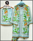 Vs Fashion 12083 Pure Cambric Cotton Digital Print Cord Set