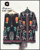 Vs Fashion 12083 B Pure Cambric Cotton Digital Print Cord Set