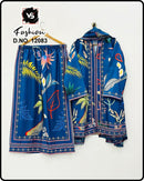 Vs Fashion 12083 C Pure Cambric Cotton Digital Print Cord Set