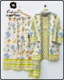 Vs Fashion 12083 D Pure Cambric Cotton Digital Print Cord Set