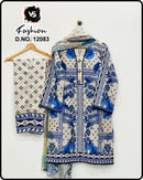Vs Fashion 12083 F Pure Cambric Cotton Digital Print Cord Set