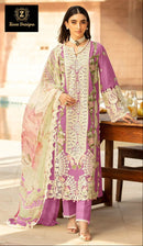 Ziaaz Designs 894 B Cambric Cotton Very Heavy Embroidery Pakistani Kameez