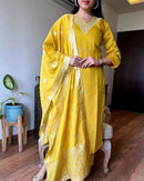 Sanskriti 8974 Viscose Chanderi With Sequence Coding Embroidery Work Kurti