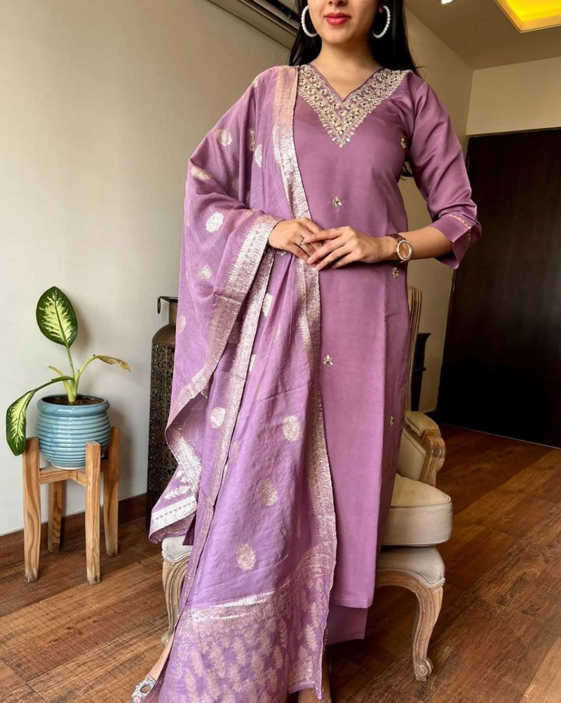 Sanskriti 8972 Viscose Chanderi With Sequence Coding Embroidery Work Kurti
