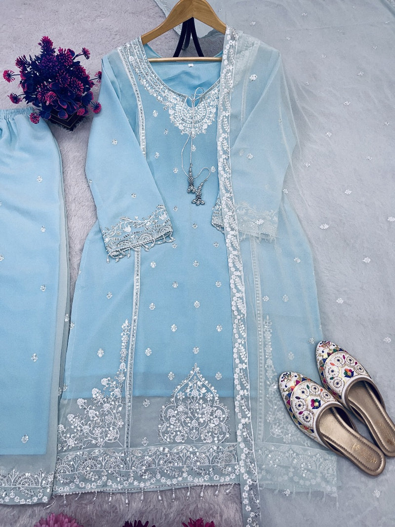 Astha AC 7057 Designer Wear Sequence Embroidery Work Suits