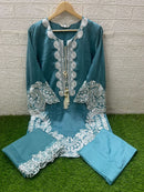 Laxuria Trendz 1531 B Vichitra Designer Stylish Tunic Classic Embroidery Kurti Paird