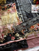 Mehboob Tex 1639 Pure Cotton Print With Embroidery Self Work Pakistani Suits