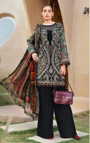 AL Zohaib Az 1281 Pure Cotton Print With Heavy Embroidairy Patches Work Pakistani Suits