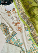 Jihan 3803 Pure Cotton Print With Exclusive 2 Embroidery Patches Work Pakistani Suits