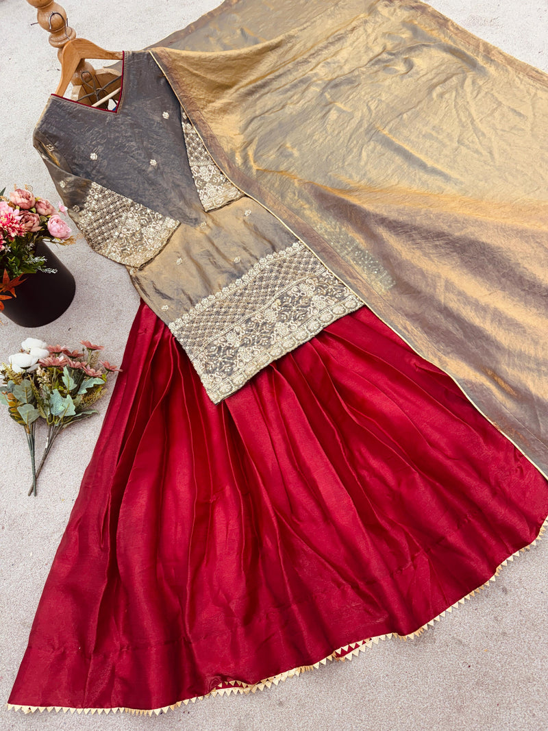 SRK 5280 Fendi Crush With Heavy Embroidery Sequence Work Suits