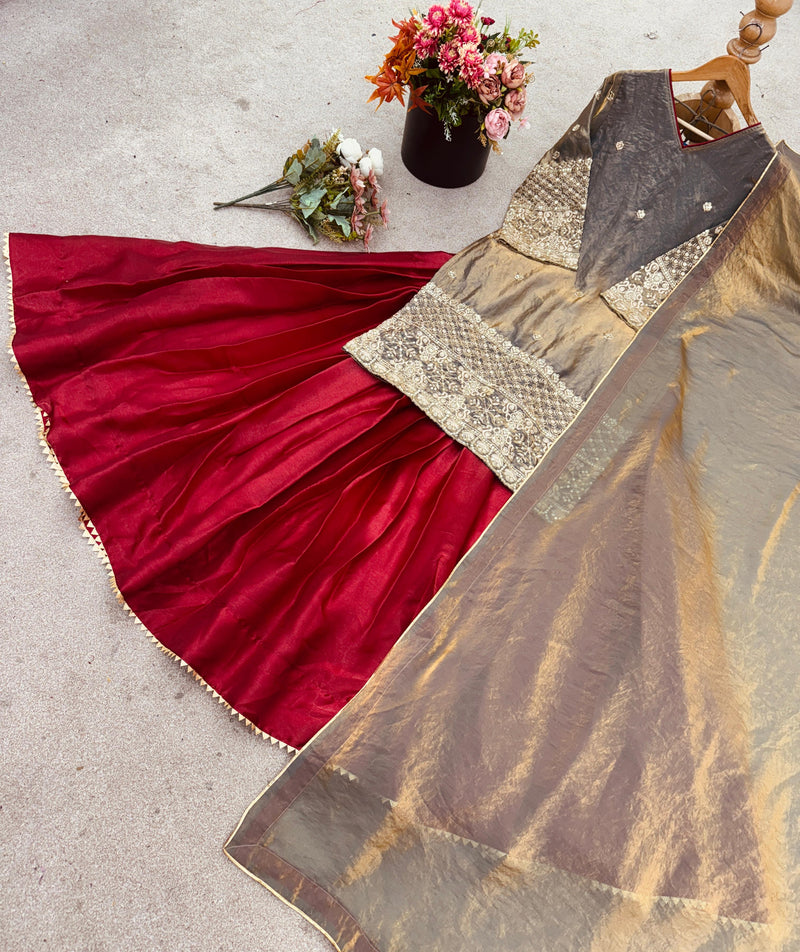 SRK 5280 Fendi Crush With Heavy Embroidery Sequence Work Suits