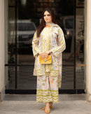 PD 1118 Designer Party Wear Look Pure Natural Crepe Pakistani Cord Set