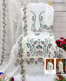 AL Zohaib Az 1227 A Pure Cotton With Emboridery Work Pakistani Suits