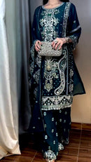 Astha Ac 7056 Fox Georgette Designer Wear Sequence Embroidery Work Suits