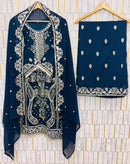 Astha Ac 7056 Fox Georgette Designer Wear Sequence Embroidery Work Suits