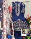 Al Zohaib Az 1241 Pure Cotton With Embroidery Work Pakistani Suits
