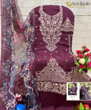 Al Zohaib Az 1244 Pure Cotton With Embroidery Work Pakistani Suits