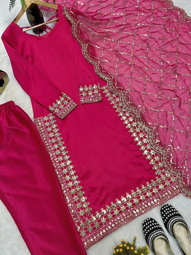 satin silk dress pakistan Silk kamiz design