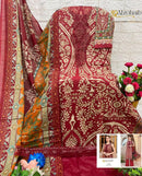 Al Zohaib Az 1282 Pure Cotton Print With Heavy Embroidery Patches Work Pakistani Suits