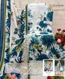 Al Zohaib Az 1283 Pure Cotton Print With Heavy Embroidery Patches Work Pakistani Suits