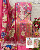 Al Zohaib Az 1279 Pure Cotton Print With Heavy Embroidery Patches Work Pakistani Suits