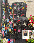 Al Zohaib Az 1286 Pure Cotton Print With Heavy Embroidery Patches Work Pakistani Suits