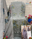 Saniya Trendz 28002 Pure Cotton With Embroidered Work Pakistani Suits