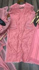 BE 170 E Trending Faux Georgette Cotton Thread Embroidered Work Suit