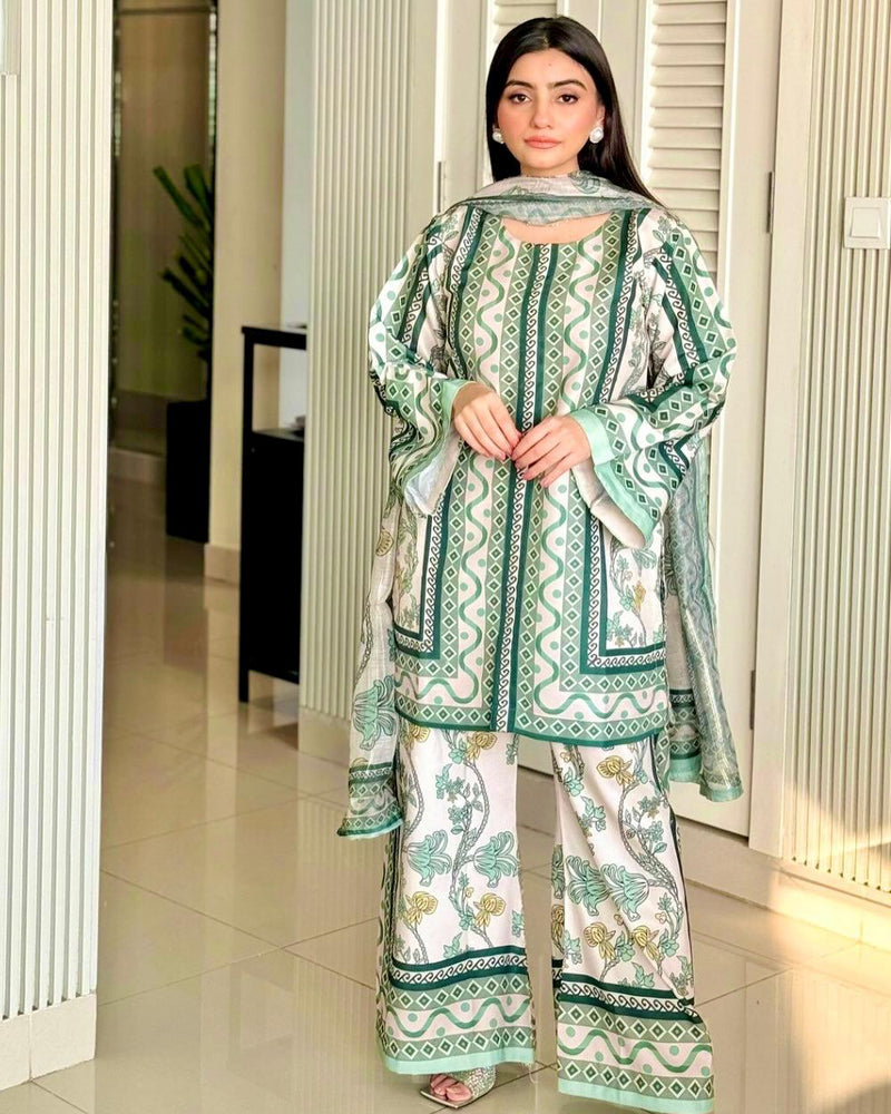 PD 1119 Designer Party Wear Look Pure Natural Crepe Cords Set